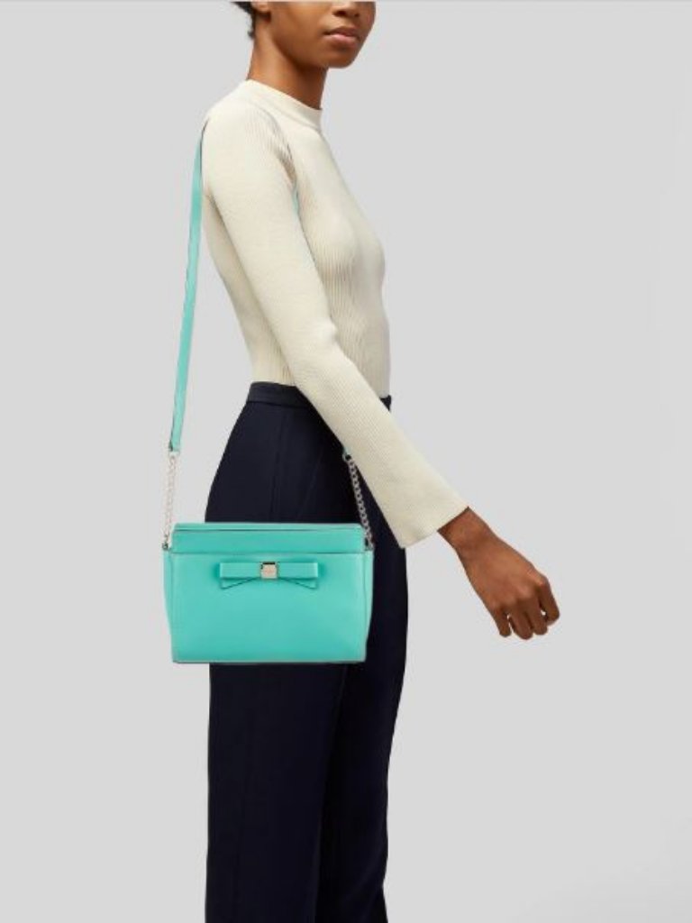 Kate Spade Ny Montford Park Smooth Angelica Bag In Giverny Blue Like New